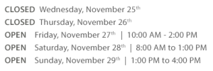 Urgent Care Holiday Hours