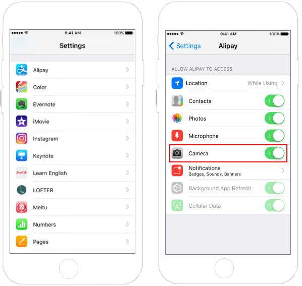 Find the app under your iPhone Settings