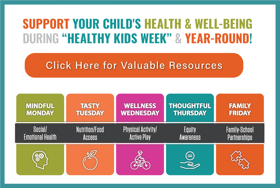 click for access to the page containing tips, resources and ideas for healthy kids week and for healthy kids year-round